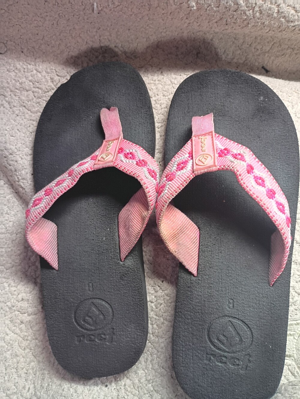 Reef Pink Flip Flops Sz 8